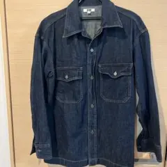UNIQLO U ダークデニム 長袖シャツ M