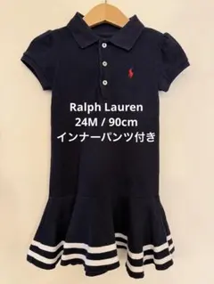 Ralph Lauren ワンピース ネイビー 90cm インナーパンツ付きのサムネイル