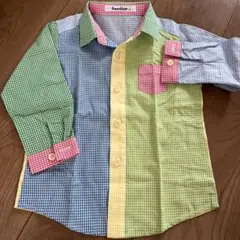familiar 長袖チェックシャツ 90サイズ