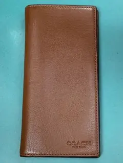 美品 コーチ　長財布　ブレストポケットウォレット　レザー　ブラウン　F75009