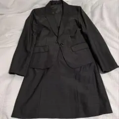 【美品】ロイヤルパーティー　スーツセットアップ　グレー　ピンヘッド（微細織り柄）