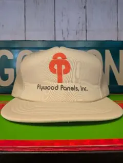 ヴィンテージ トラッカーキャップ 80s Plywood 企業 デッドストック