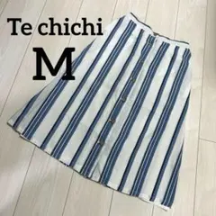 【Te chichi テチチ】ストライプ フレアスカート【M】のサムネイル