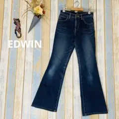 【EDWIN 】日本製　デニム　ジーンズ　ブーツカットデニム　フレア裾　脚長　Mのサムネイル