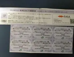GALA湯沢スキー場 株主リフト優待割引券6枚セット JR東日本 株主サービス券