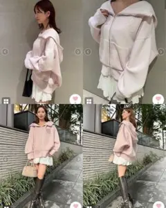 SNIDEL ボリュームパーカー （PNK）　SWCT254115