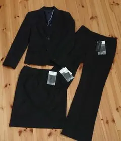 ERISETCH ストライプスーツ 3点セット 11号 黒 ブラックスーツ