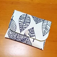 ハンドメイド ポケットティッシュケース ＊明るいグレー×生成りの