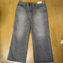 最終お値下げ【新品】 UNIQLO ワイドストレートジーンズ 丈長め 補正済
