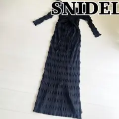 SNIDEL スナイデル　シャーリングジャガードワンピース