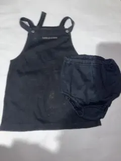 【子供用 100】コムサデモード 黒のロンパース・カバーオール