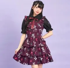 シークレットハニー Secret Honey リボン×チェリープリントワンピース