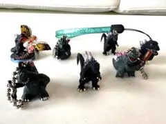 ゴジラ フィギュア 7体セット ボールチェーン付き