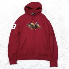 【希少】 90年代 ポロラルフローレン スリーポニー パーカー 刺繍 L