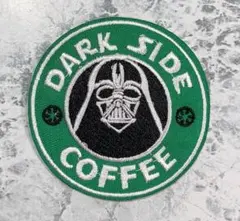 「ダース・ベイダー　ダークサイド・コーヒー　アイロン式 ワッペン」jo-db