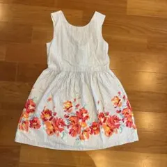 GAP ストライプ 花柄 ノースリーブワンピース