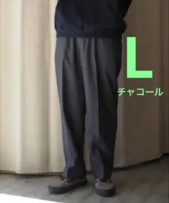 PWA KUNIHOME-02 スラックスパンツ　チャコール　Lサイズ