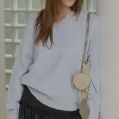 GIUNON ルーズスカラップVネックニット