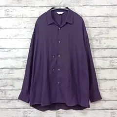 シー/ダブルボタンロングスリーブシャツ/キュプラコットンビエラ/SIZE 2