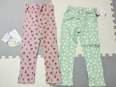 キッズレギンス 120cm 花柄　さくらんぼ