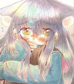 【送料込】オリジナル 手描きイラスト もう怒ってない？？ 【小色紙】