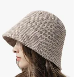 バケットハット　サマーハット　麦わら　クロシェ　メッシュ