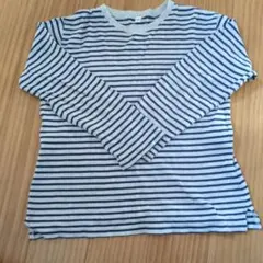 無印良品　ボーダー 長袖カットソー 130サイズ　ロンT