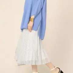 ノーリーズ　カールマイヤーストライププリーツスカート