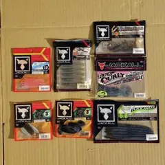 ジャッカル　フリックシェイク、リズムグラブ等ワーム7パックセット