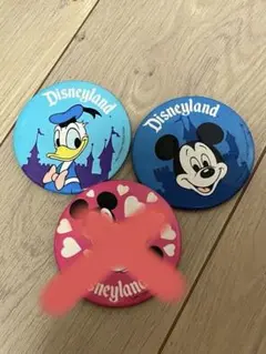 東京ディズニーランド　レトロ　缶バッジ