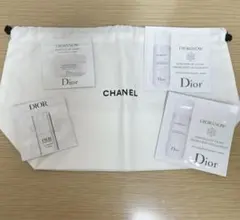 香奈兒 白色束口袋 Dior 試用裝 4 件組