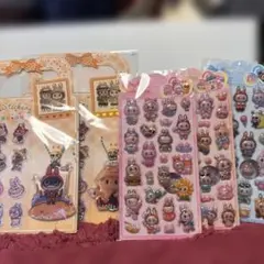 ラブブウォーターシール2枚とボンボンドロップシールシール3枚セット