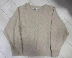 studio CLIP ベージュ ニットセーター 長袖