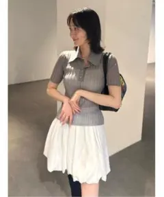 FRAY I.D♡ホワイト バルーンスカート ミニ丈のサムネイル
