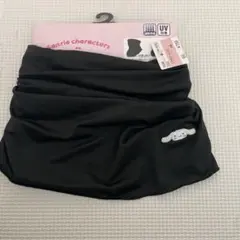 サンリオキャラクター ネックガード 黒　シナモロール　UV対策 接触冷感