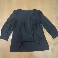 IÉNA ブラック長袖シャツ　ゴシックロリータy2kダークコア