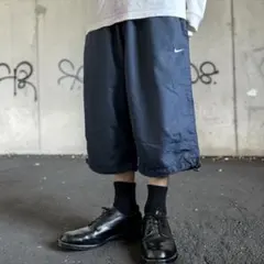 00s NIKE CLIMA-FIT ワイドナイロンショーツ XLサイズ 黒