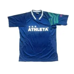 ATHLETA フットサル サッカー プラクティスシャツ 練習着 L ネイビー