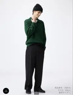 ストライプ ワイドパンツ xl