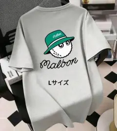 Malbon Golf メンズ 半袖シャツ グレー　Lサイズ