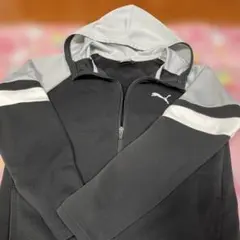 Puma フード付きジャージ グレー/ブラック