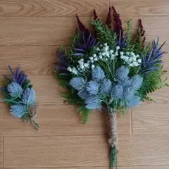 造花ブーケ&ブートニアセット