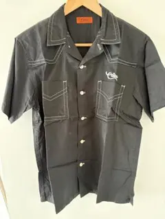 【値引き】CALEE キャリー ボーリングシャツ Ｌ黒 ブラックのサムネイル