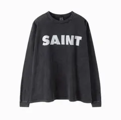 セントマイケル SAINT ロンT ブラック 古着 Mサイズ セント マイケル 長袖Tシャツ SIZE XL ブラック メンズ 古着