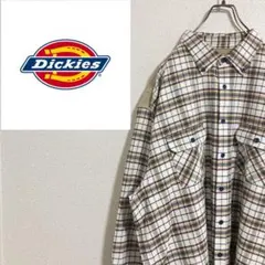 【人気】Dickeis ディッキーズ　ボタンダウン　長袖シャツ　白　3L