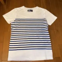 wjk ボーダー Tシャツ ホワイト ブルーのサムネイル