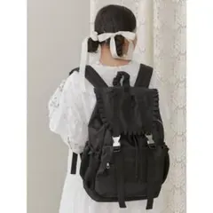 merryjenny フリルバックパック BLACKのサムネイル
