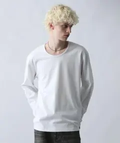 HARE ユルネックベーシックカットLS 長袖カットソー Uネック ホワイト