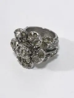 CHANEL/シャネル ココマーク シルバー ツイストダブル リング j_08