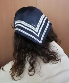 CLANE LINE SCARF ラインスカーフ ネイビーのサムネイル